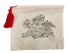 Ahşap El Baskısı Masa Örtüsü