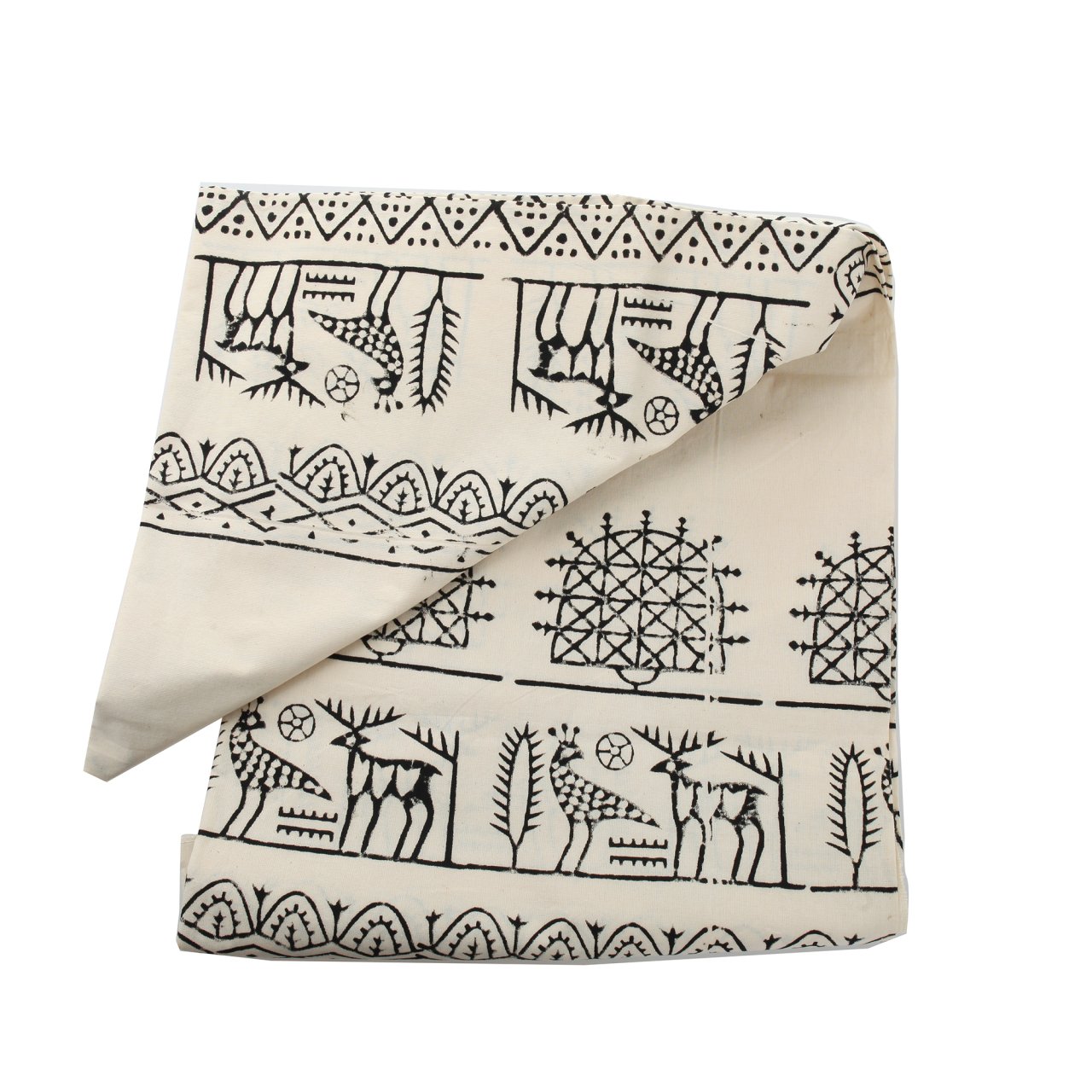 Ahşap El Baskısı Masa Örtüsü