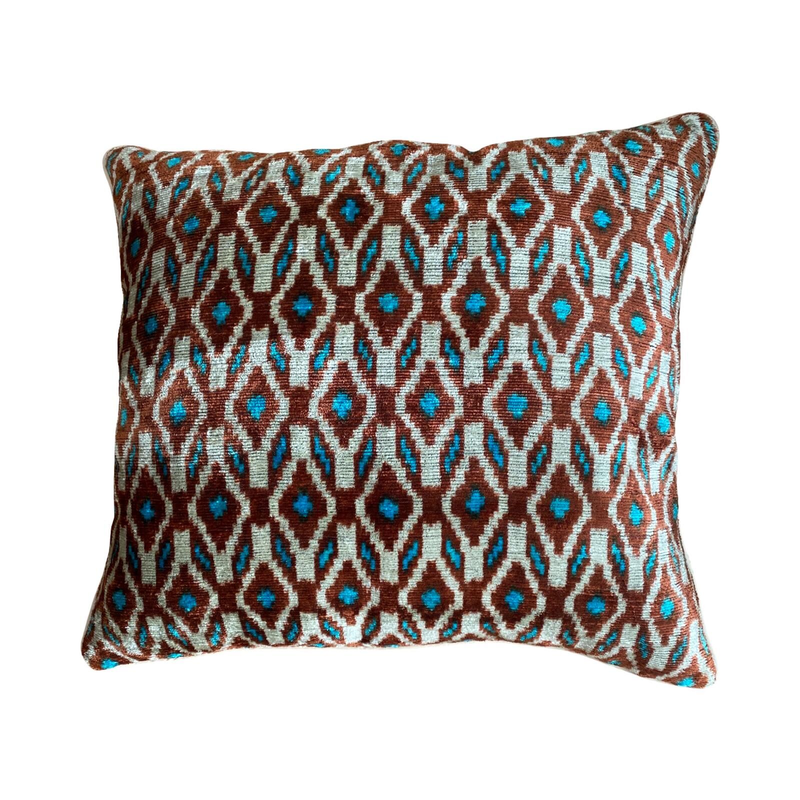 Kafes İpek Kadife İkat Kırlent