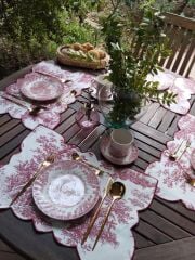Nice Toile de jouy Amerikan Servis Takım