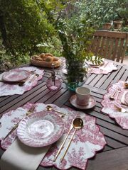 Toile de Jouy desen Amerikan Servis Takım