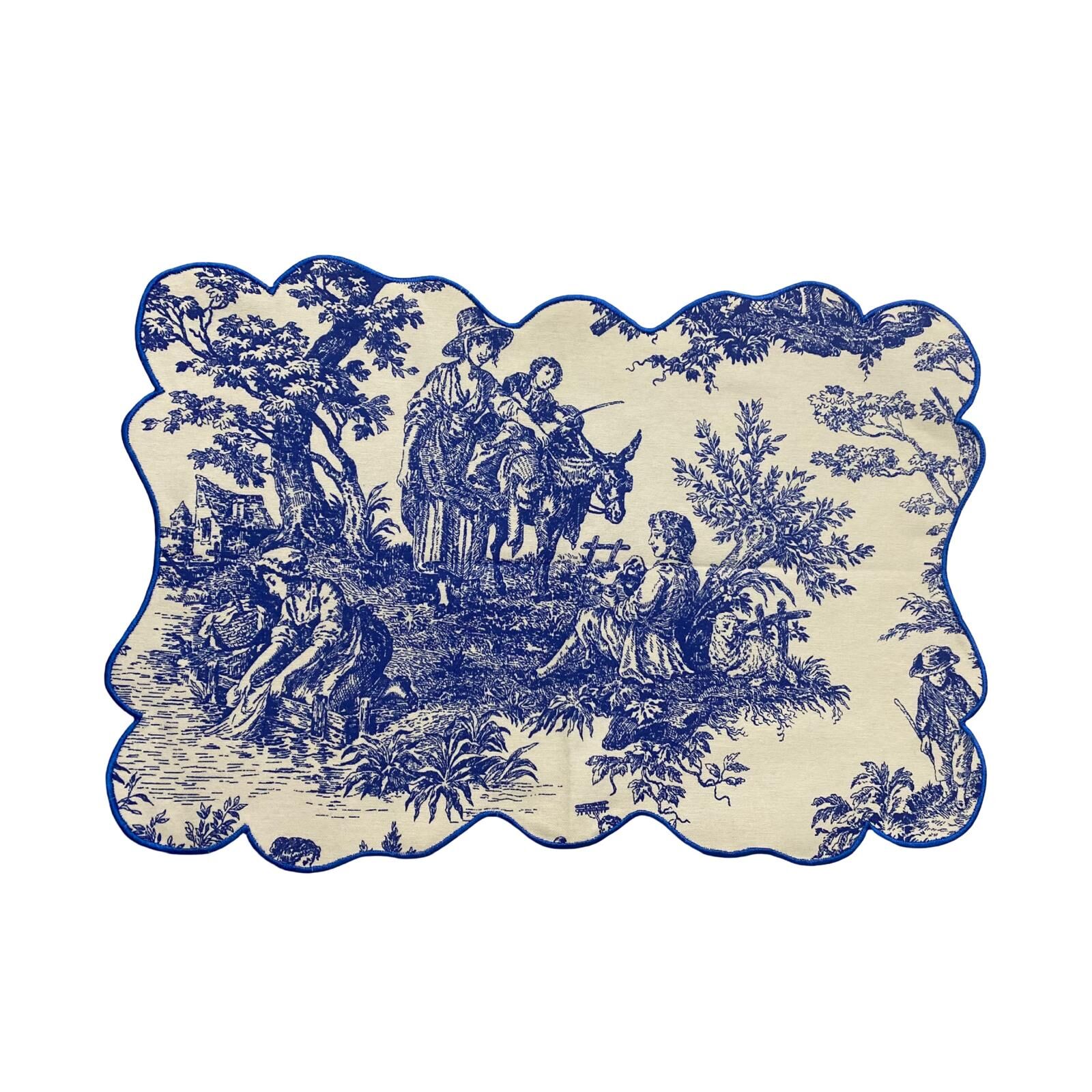 Nice Toile de Jouy Amerikan Servis Takım