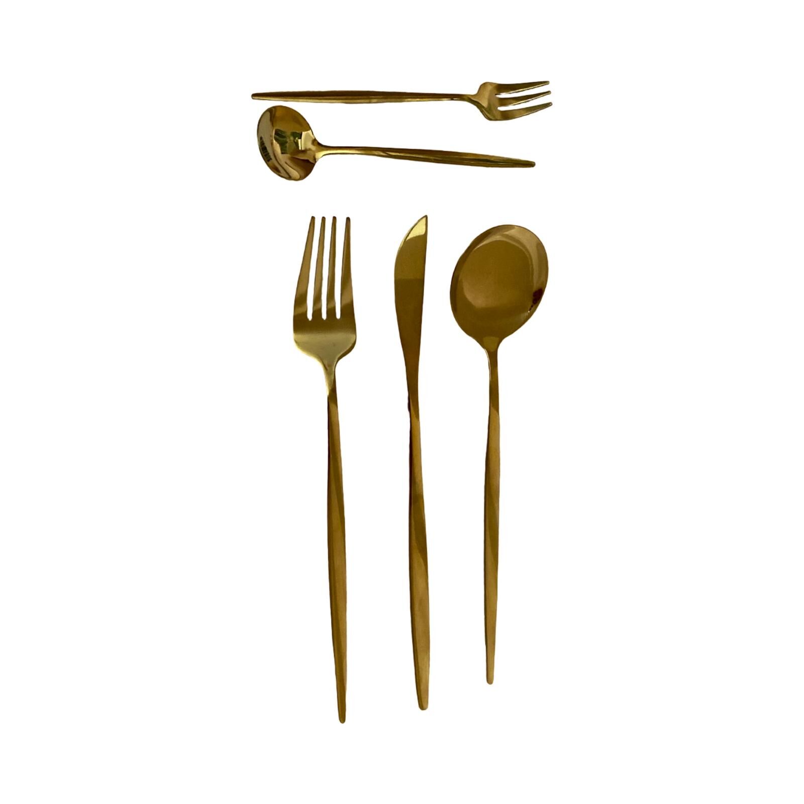 Gold 6 Kişilik 30 Parça Çatal Kaşık Bıçak Takımı