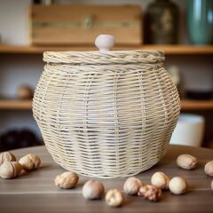 Rattan Kapaklı  Sepet