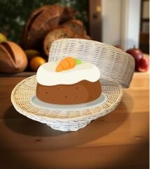 Rattan Kek Sunum Tabağı