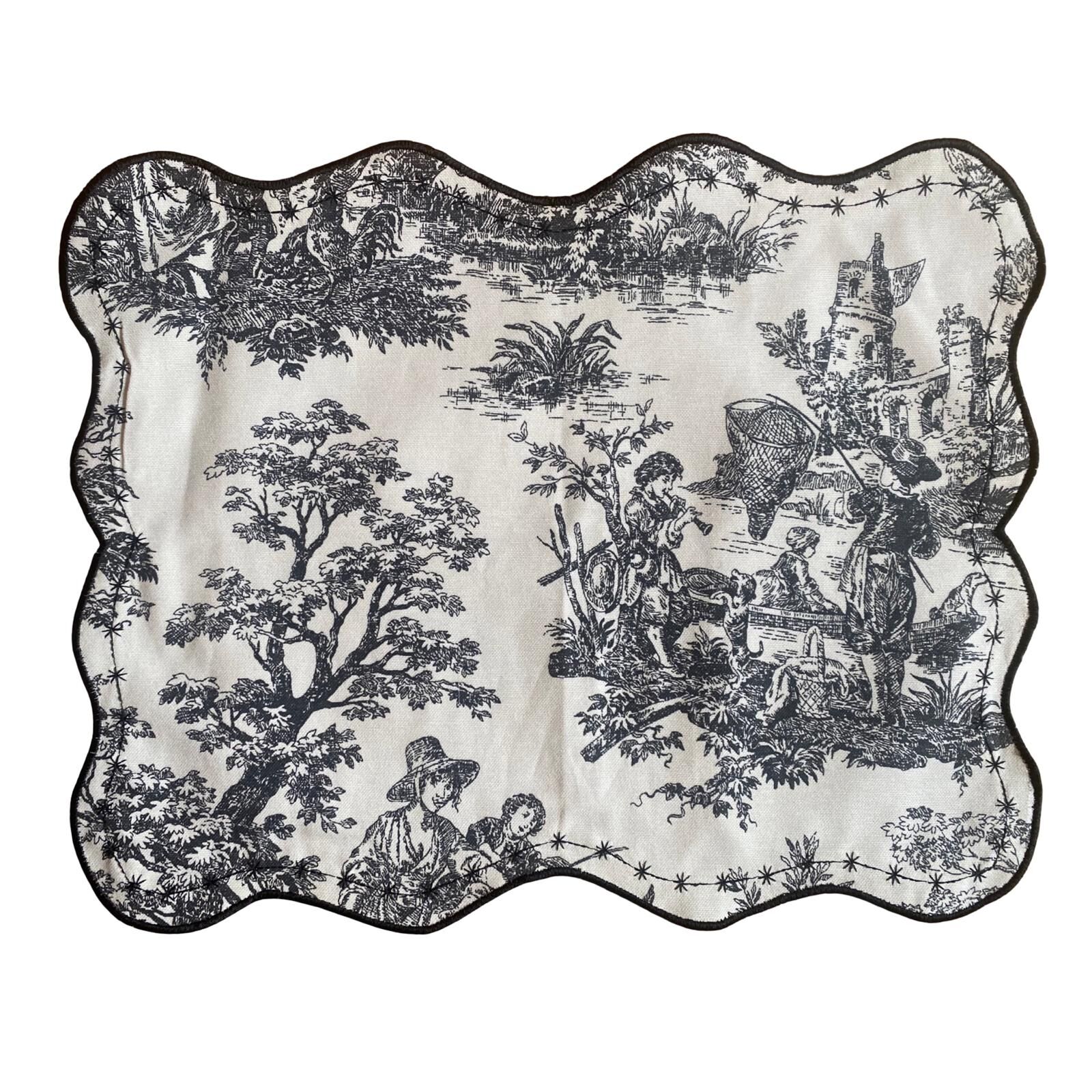 Verda Toile de Jouy Amerikan Servis Takım