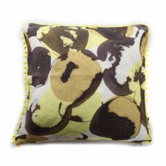 Keten Çok renkli Ponponlu Dekoratif  Yastık