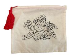 Bal Arısı Ahşap Baskı Kare Örtü