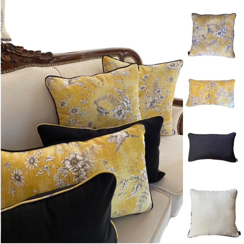 Güneş Keten Dekoratif Kırlent Set ( 5 Parça)