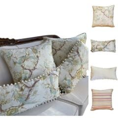 Doğa keten Dekoratif Kırlent Set