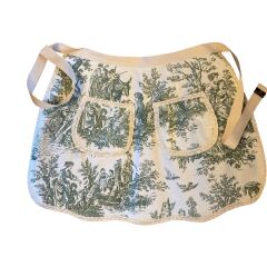 Toile de Jouy Desen Yeşil Mutfak Önlüğü